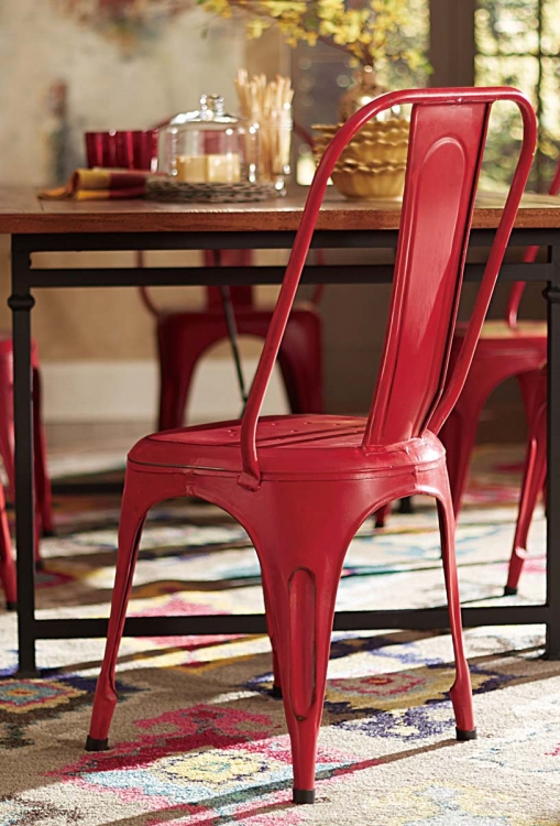 Amara Red Metal Chair - Red