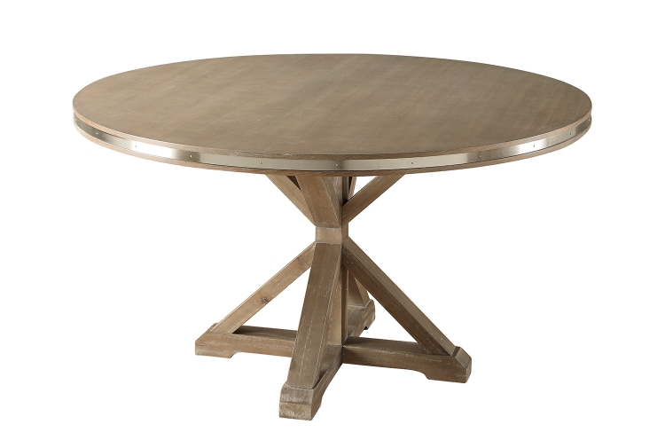 Beaugrand Round Dining Table - Brown
