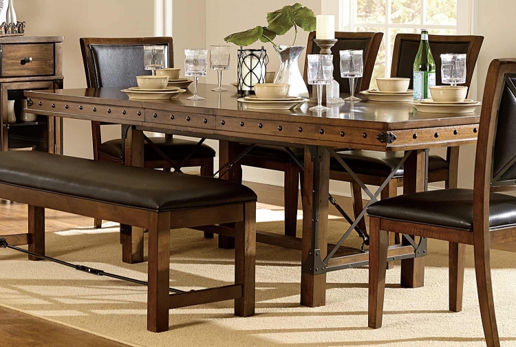 Urbana Trestle Dining Table - Burnished Brown