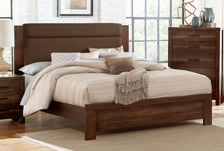 Sedley Upholstered Bed - Walnut