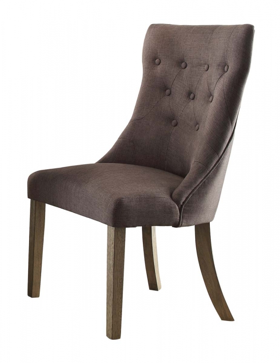 Anna Claire Side Wing Chair - Driftwood/Grey