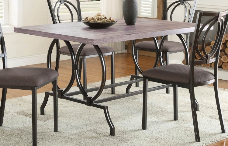 Chama Dining Table - Metal/Wood