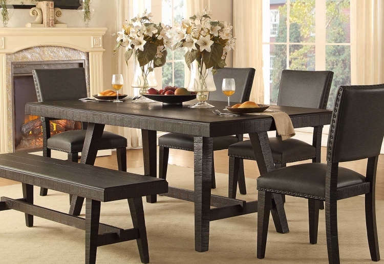 Fenwick Rectangular Dining Table - Dark Gray
