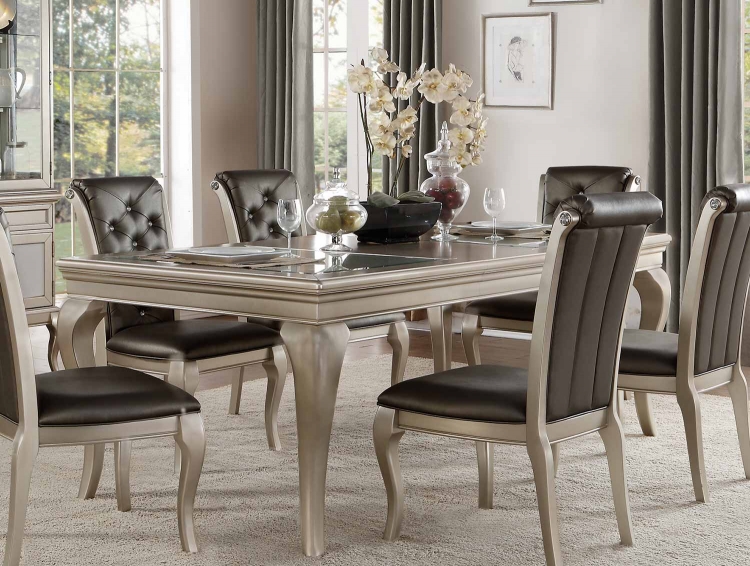 Crawford Dining Table with Leaf - Silver