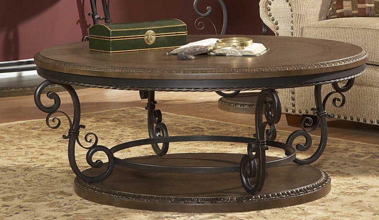 Harman Heights Oversized Round Cocktail Table