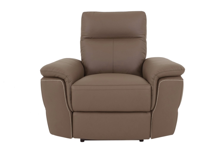 Olympia Power Reclining Chair - Top Grain Leather Match - Raisin