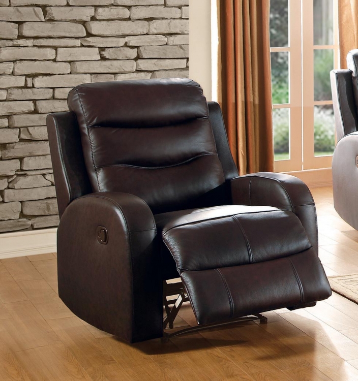 Coppins Reclining Chair - Top Grain Leather Match - Chocolate