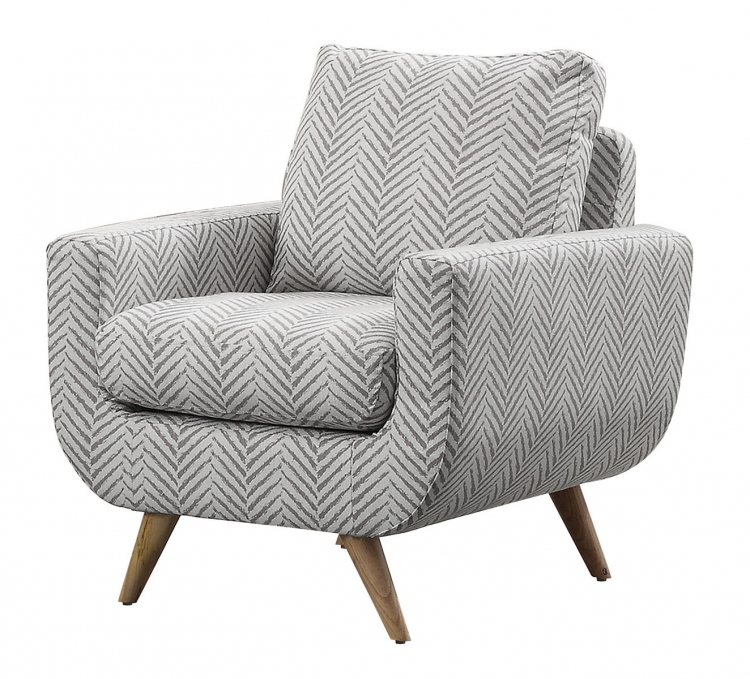 Deryn Accent Chair - Polyester - Grey