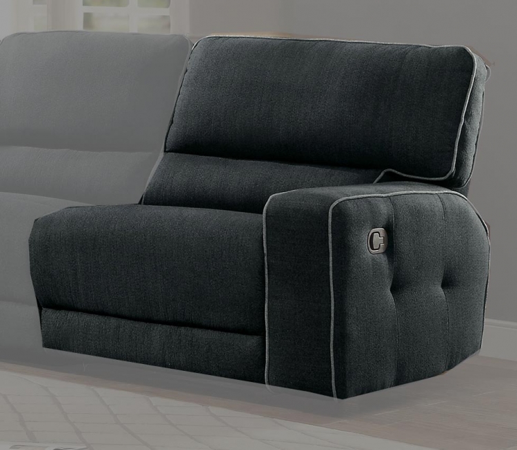 Homelegance Keamey Right Side Reclining Chair - Polyester - Dark Grey