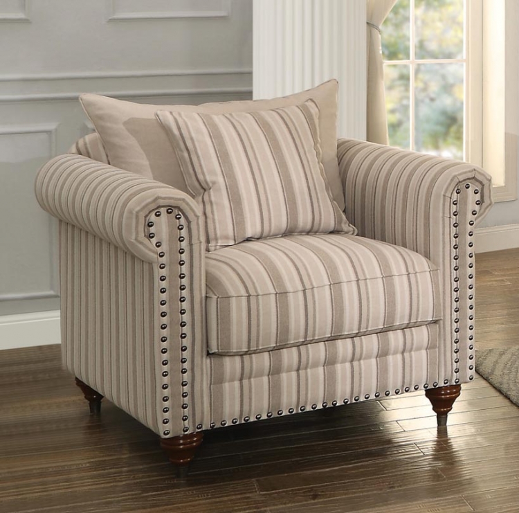 Hadleyville Chair - Polyester - Neutral tone Striped
