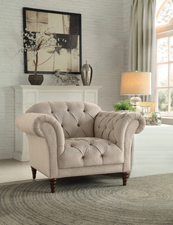 St. Claire Chair - Polyester - Brown Tone