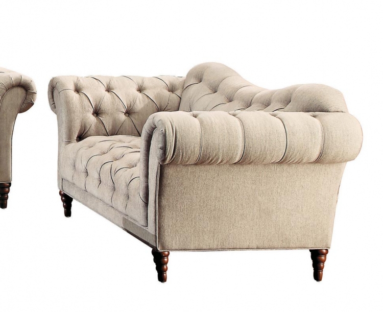 St. Claire Love Seat - Polyester - Brown Tone