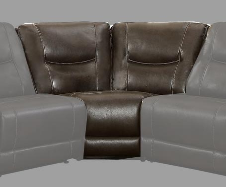 Columbus Corner Seat - Breathable Faux Leather - Dark Brown