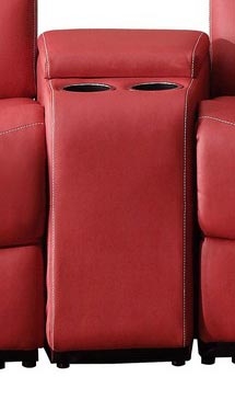 Talbot Console - Bonded Leather Match - Red
