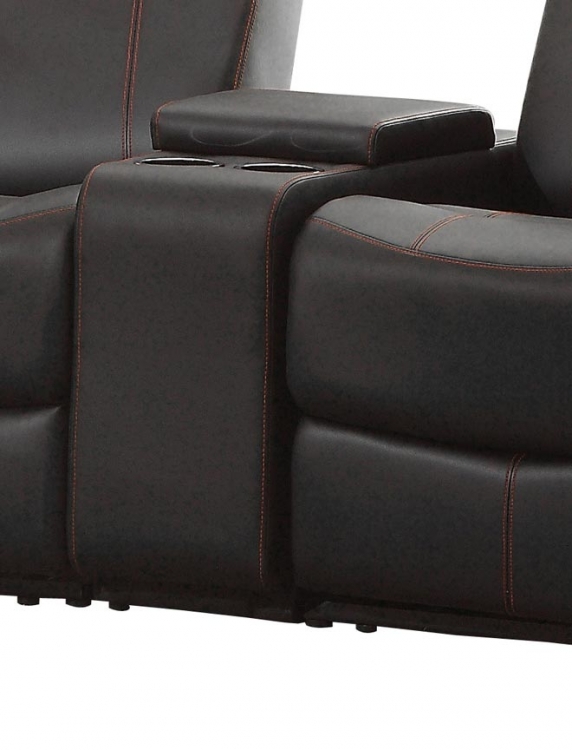 Talbot Console - Bonded Leather Match - Black