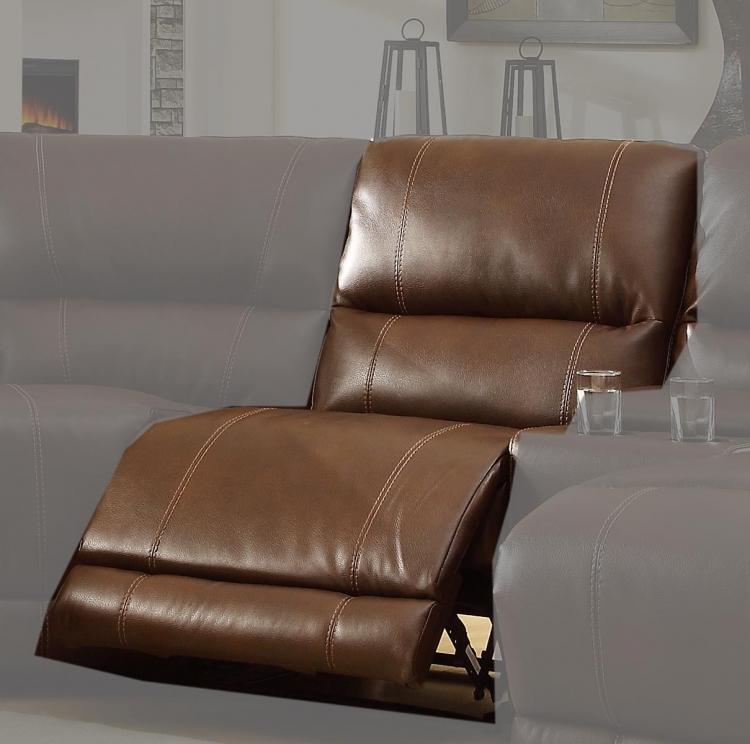 Blythe Armless Recliner Chair - Brown - Bonded Leather