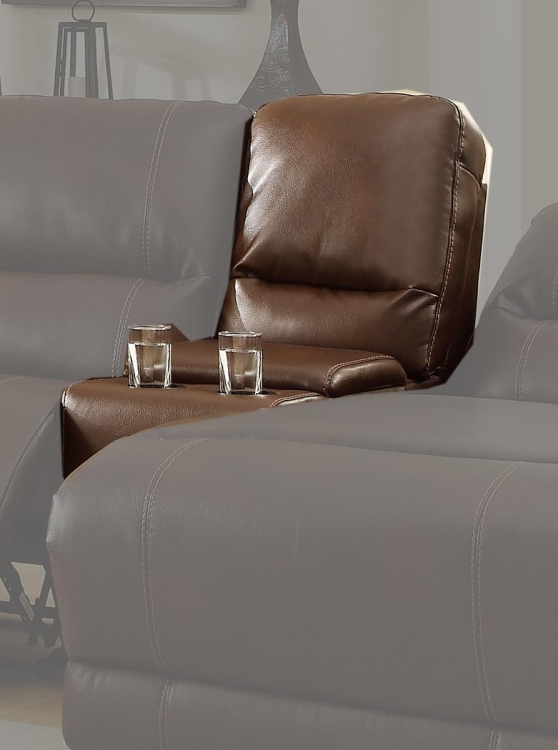 Blythe Console - Brown - Bonded Leather