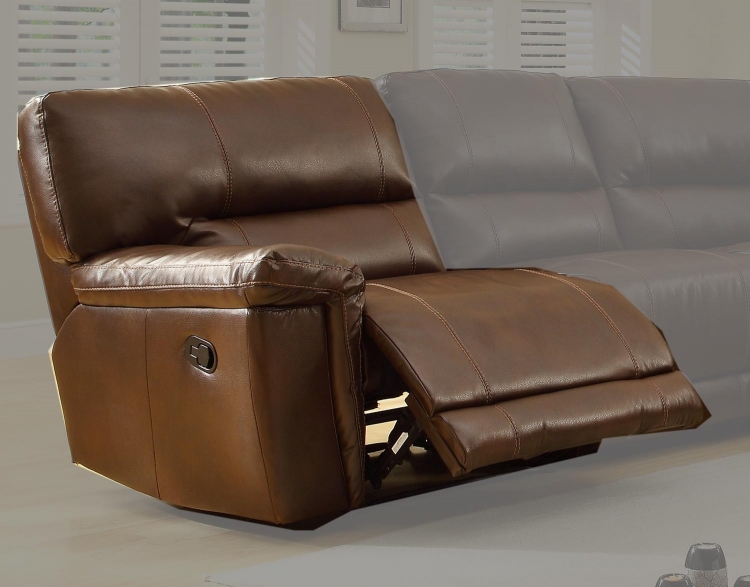Blythe LSF Recliner Chair - Brown - Bonded Leather