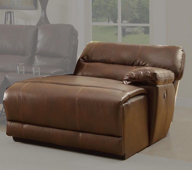 Blythe RSF Back Recliner Chaise - Brown - Bonded Leather