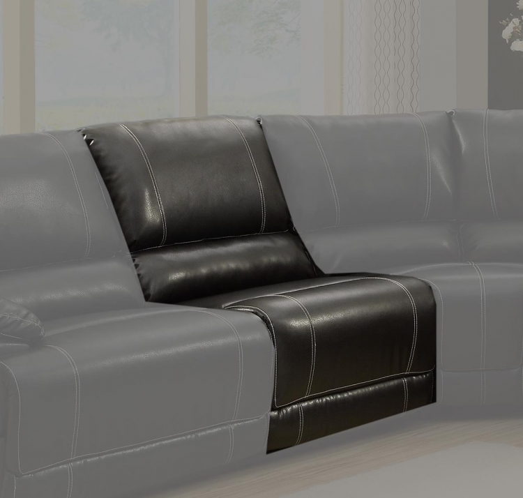 Cale Armless Recliner Chair - Black - Bonded Leather Match