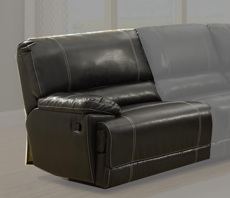 Cale LSF Recliner Love Seat - Black - Bonded Leather Match