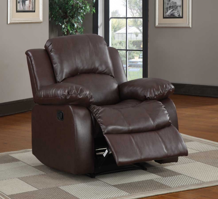 Cranley Reclining Chair - Brown Bonded Leather