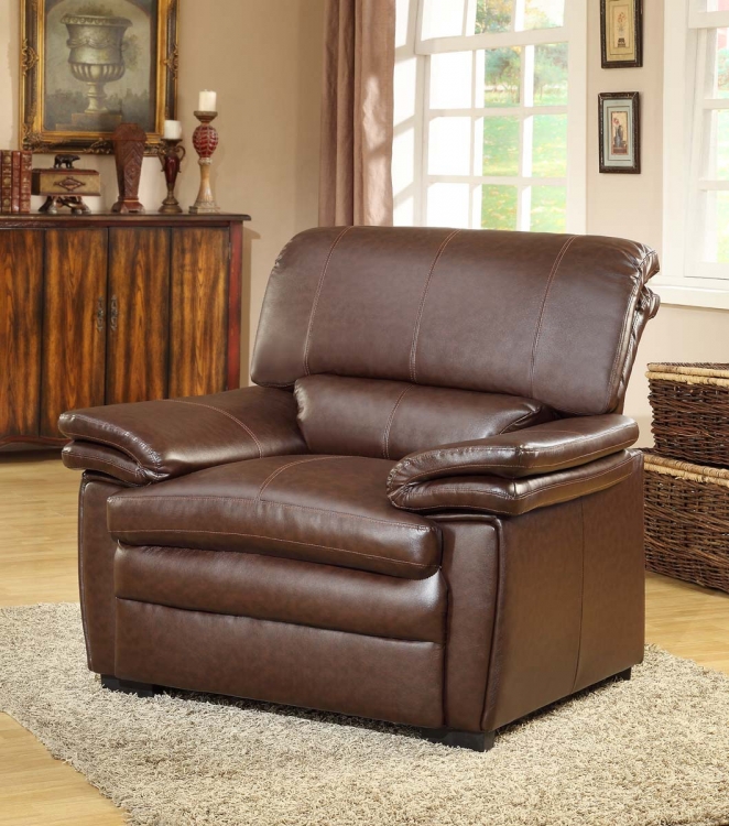 Constance Chair - Brown - Bonded Leather Match