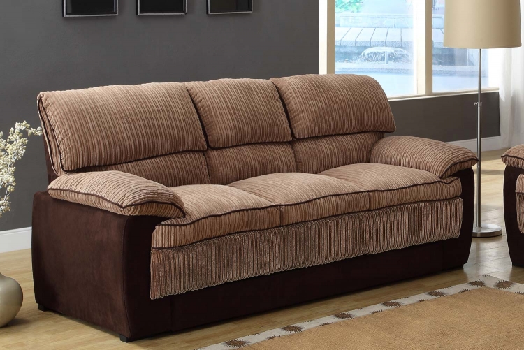 McCollum Sofa - Brown - Corduroy and Microfiber