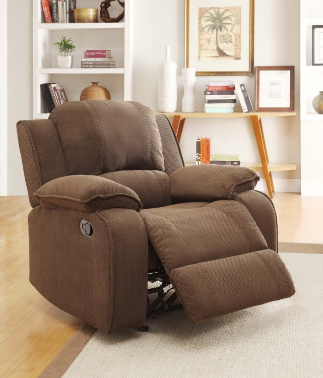 Barone Chair Glider Recliner - Dark Brown