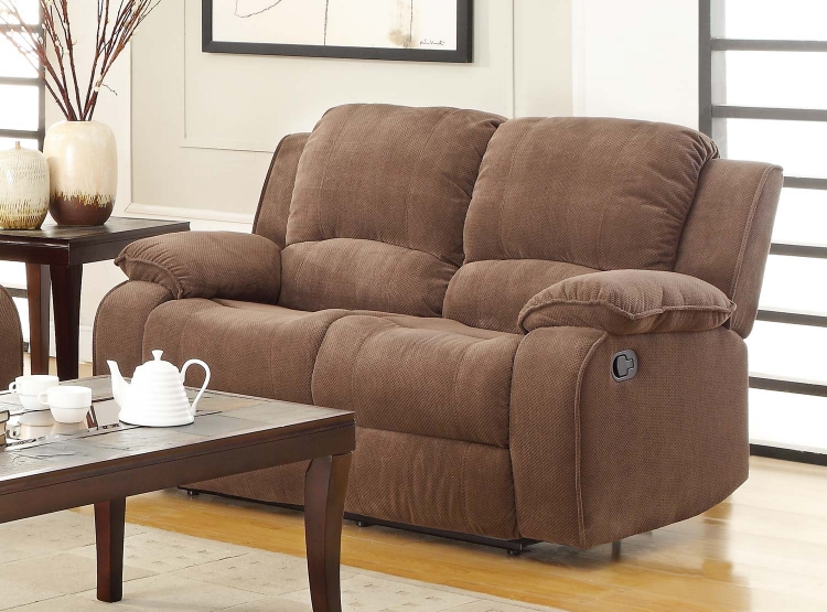 Barone Love Seat Dual Recliner - Dark Brown