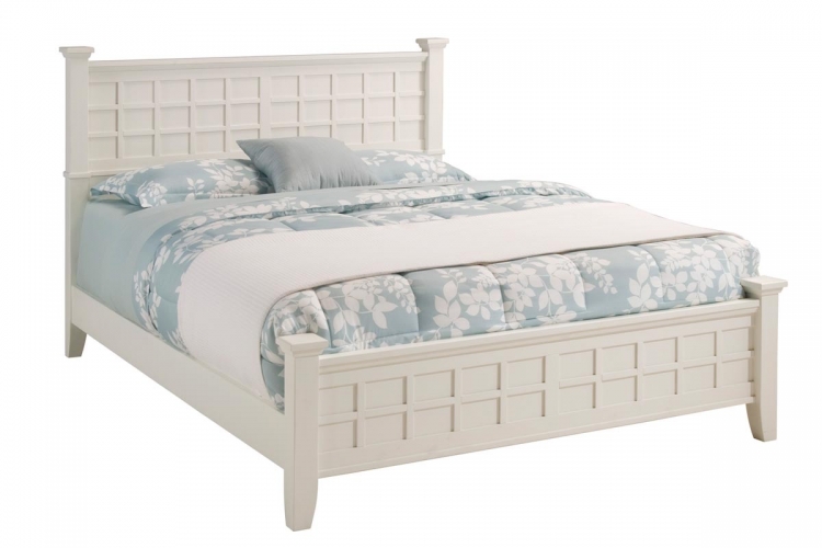 Arts and Crafts Queen Bed - White