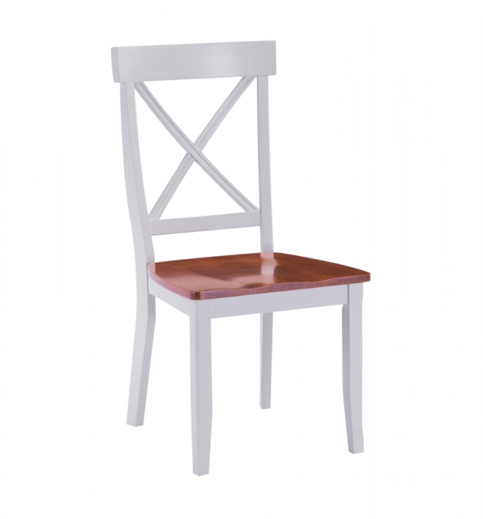 Dining Chair - White and Cottage Oak