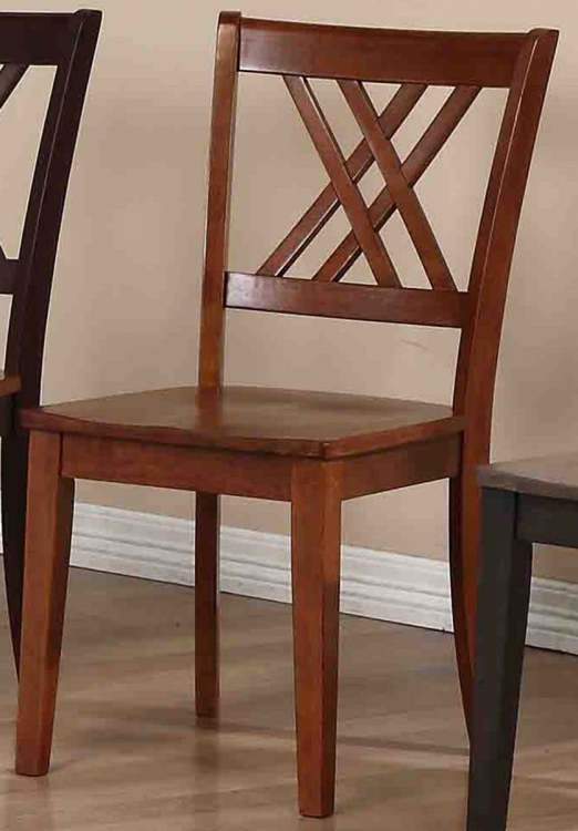Double X-Back Dining Chair - Cinnamon/Cinnamon