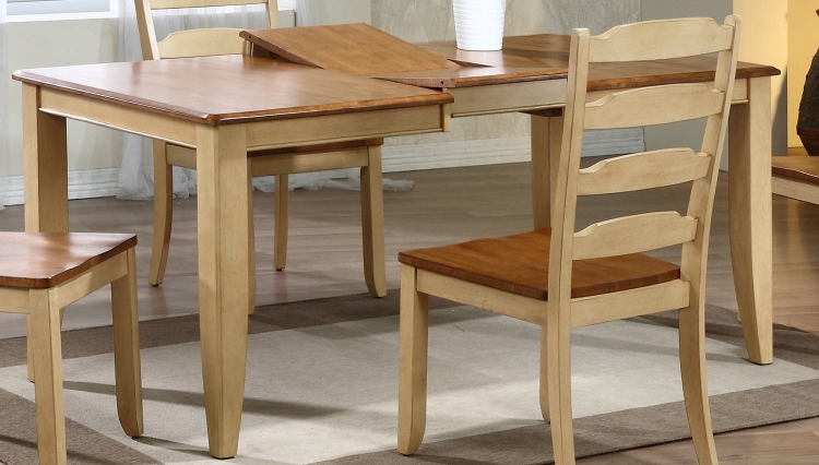 Rectangular Leg Dining Table - Whiskey/Mocha