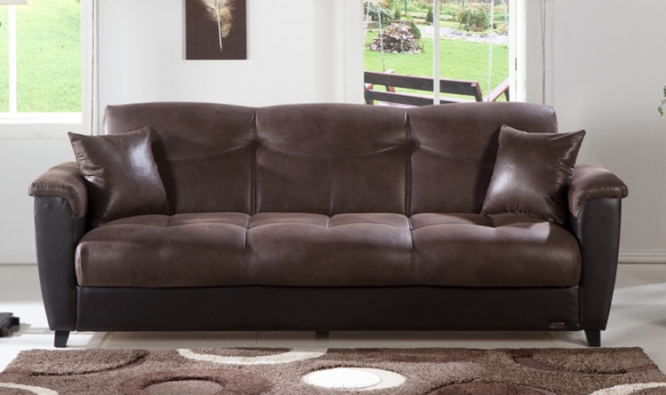 Aspen Sleeper Sofa - Chocolate