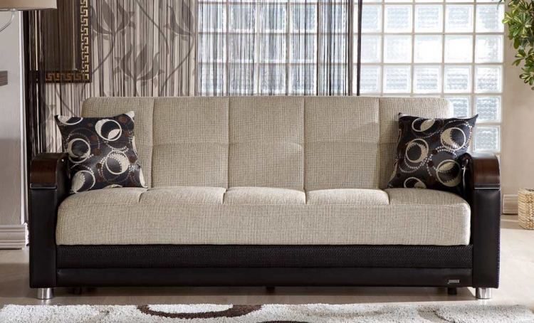 Luna Sleeper Sofa - Petek Milky Brown