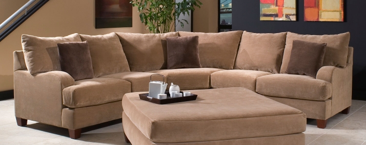 Canyon Sectional Sofa - Nuzz Latt/Brown