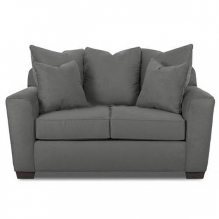 Heather Loveseat - Microsuede Charcoal