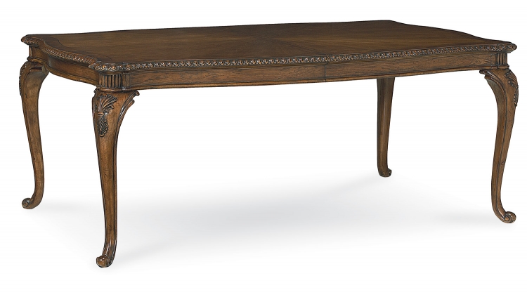 Pemberleigh Leg Table - Brandy/Burnished Edges