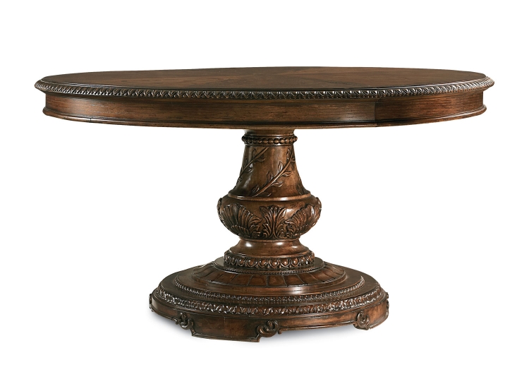 Pemberleigh Round/Oval Table - Brandy/Burnished Edges