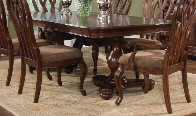 Heritage Court Double Pedestal Extension Table