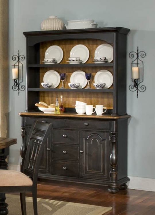 Banister Credenza with Hutch