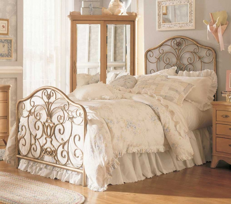 Jessica McClintock Vintage Metal Bed- Furniture