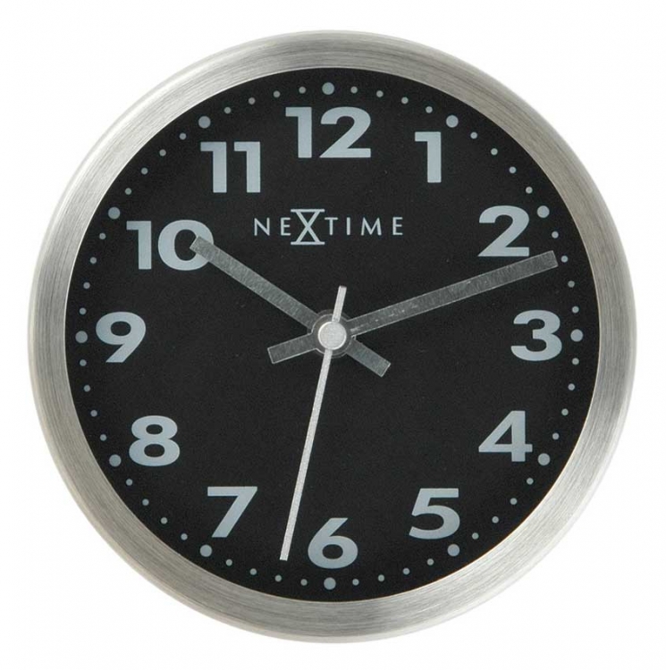 Track of Time Arabic Glass Aluminum Wall Clock - Black