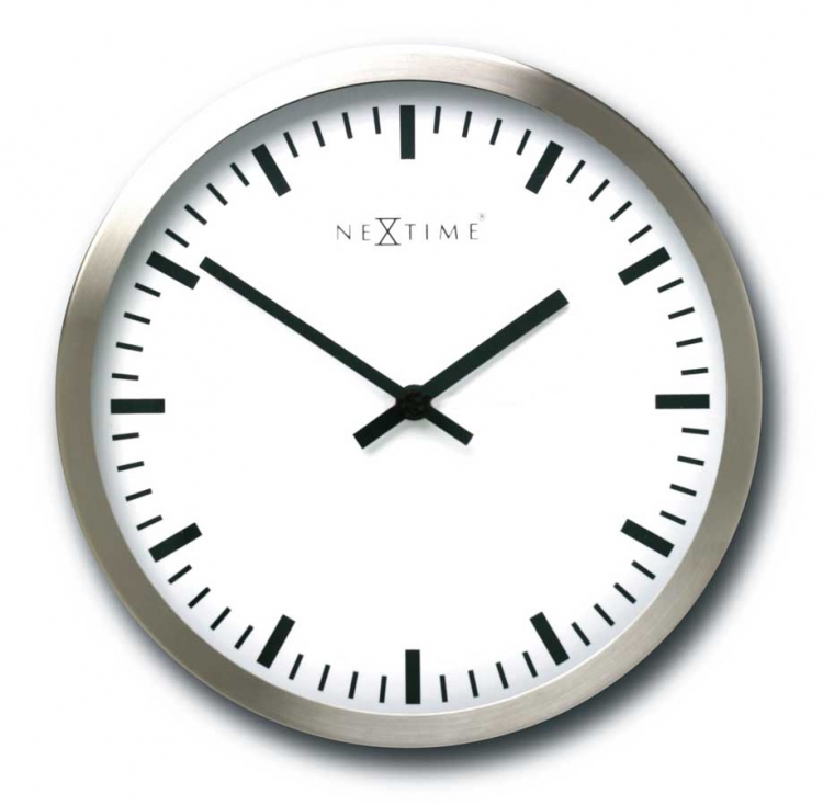 Track of Time Stripe Glass Aluminum Wall Clock