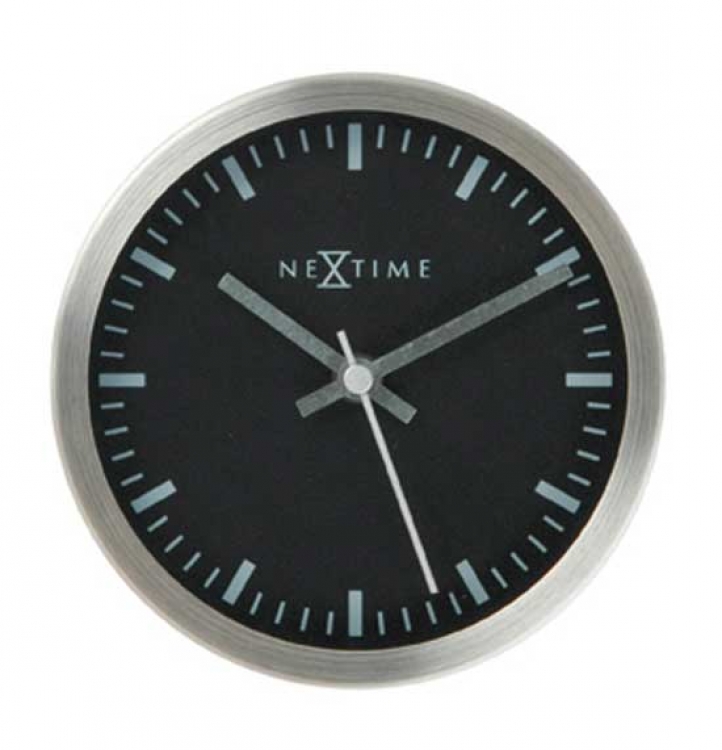 Track of Time Stripe Glass Aluminum Wall Clock - Black