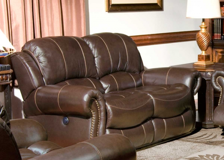 Adonis Power Love Seat with Dual Recliner - Chocolate - Parker Living