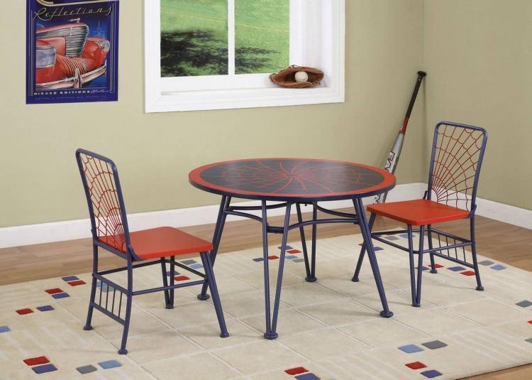 Powell Spider Web Activity Table and 2 Chairs