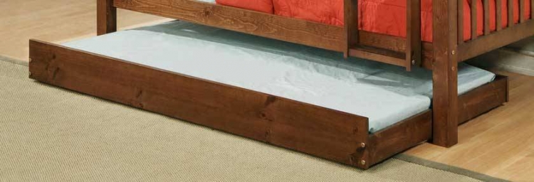 Powell Dark Rustic Pine Bunk Bed Trundle