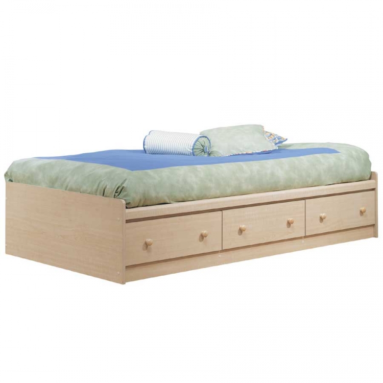 South Shore Popular Natural Maple Twin Mates Bed